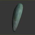 Polished Turquoise Stone Teardrop Ornament With Yellow Spots And Smooth Glossy Surface