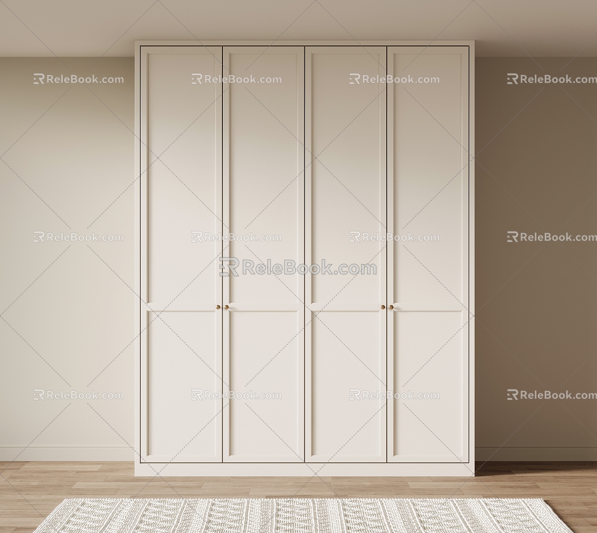 French Cream Wardrobe 3d model