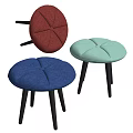 Modern Stool Low Stool Combination 3d model