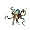 Decorative Octopus Ornament With Green Copper Tentacles And Artistic Design