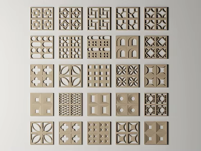 Hollow brick modern brick hollow brick cement brick partition 3d model