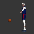 Basketball Player Equipment Including Clippers Jersey Goggles Arm Sleeves Knee Sleeves And Ball