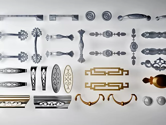 Modern door handle cabinet door handle door handle 3d model