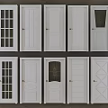 Different Styles Of Hinged Doors With Glass Panels And Decorative Patterns For Interior Use