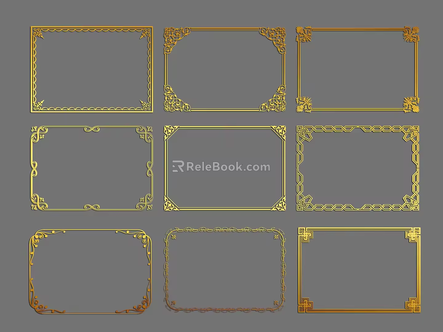 Picture Frame Picture Frame Lace Border Pattern Border European Style Picture Frame Chinese Style Picture Frame Retro Lace Pattern European Style Lace Four Corner Flower Lace Pattern 3d model