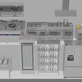 Modern Stainless Steel Kitchen Appliances With Range Hood Stoves Ovens Refrigerator And Cabinets