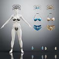 Modern Model Female Model Various Bikini suit 3d model
