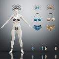 Modern Model Female Model Various Bikini suit 3d model