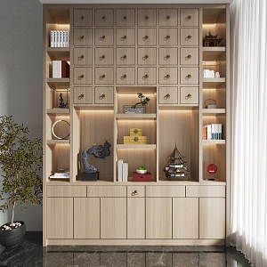 New Decorative Cabinet Display Cabinet Bookcase 3d model