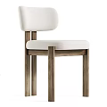 Modern Table And Chairs Set With Oval Top And Minimalist Beige Chairs For Dining Area
