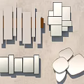 Modern Decorative Mirrors Featuring Geometric Shapes And Various Arrangements For Home