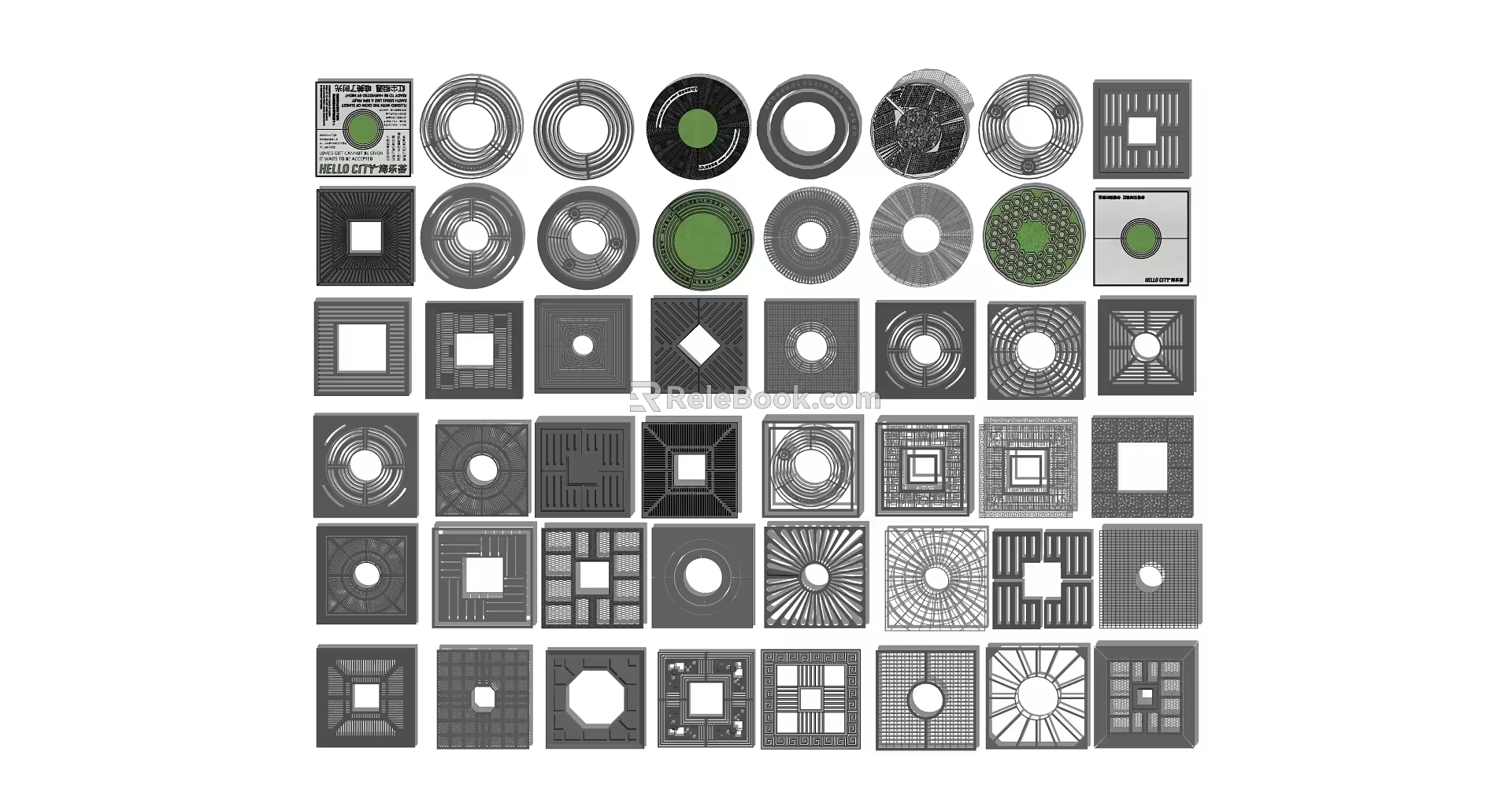 Modern Tree Pool Tree Grate Planting Pool Cover Rainwater Grate Tree Pool Cover Tree Pit Guard Tree Pool Mouth 3d model