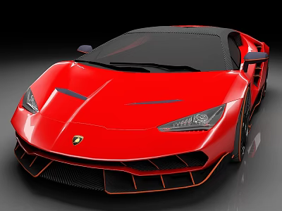 Red Luxury Sports Car Featuring Sleek Aerodynamic Design And Stylish LED Headlights 3d model