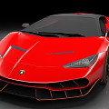 Red Luxury Sports Car Featuring Sleek Aerodynamic Design And Stylish LED Headlights