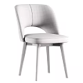 Modern Soft Upholstered Dining Chair With Solid Wood Legs Provides Multiple Fabric Color Options