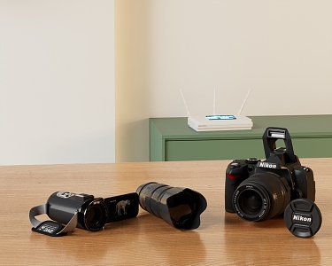 Modern Camera DSLR Camera 3d model