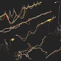 Complex Industrial Equipment Wiring Systems With Multi Colored Cables And Metal Structures