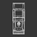Gray Industrial Electronic Device 3D Model With Display Screen And Control Interface