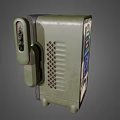 Industrial Equipment With Green Casing Display Screen Control Knob And Ventilation Holes