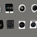Modern Washing Machine Control Panels In White And Black With Screens And Knobs