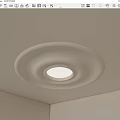 Circular curved ceiling 3d model
