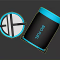 Bio Fuel Containers With Black Body Blue Edges And Tilted Design