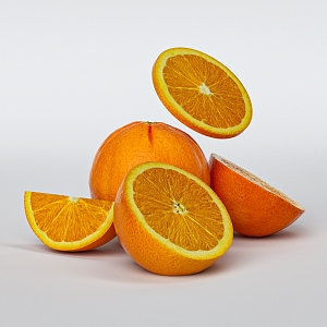 orange fruit 3d model