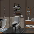 Modern Multi layer Bathroom Cabinet Rack for Toiletries Storage Next to Toilet