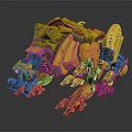 Yellow Mechanical Creature Robot Design With Detailed Structure And Futuristic Features