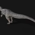 Realistic Dinosaur 3D Model With Gray Skin Red Head Horns Open Mouth And Black Background