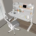 Modern Children's Study Table and Chair Combination Desk and Chair Lifting Table and Chair Study Table Desk 3d model