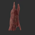 3D Rendered Pink Biological Structure With Irregular Protrusions And Textured Surface