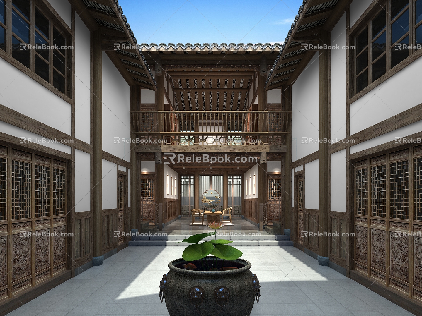 Ancient Building Hall 3d model