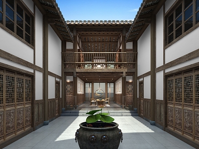 Ancient Building Hall 3d model