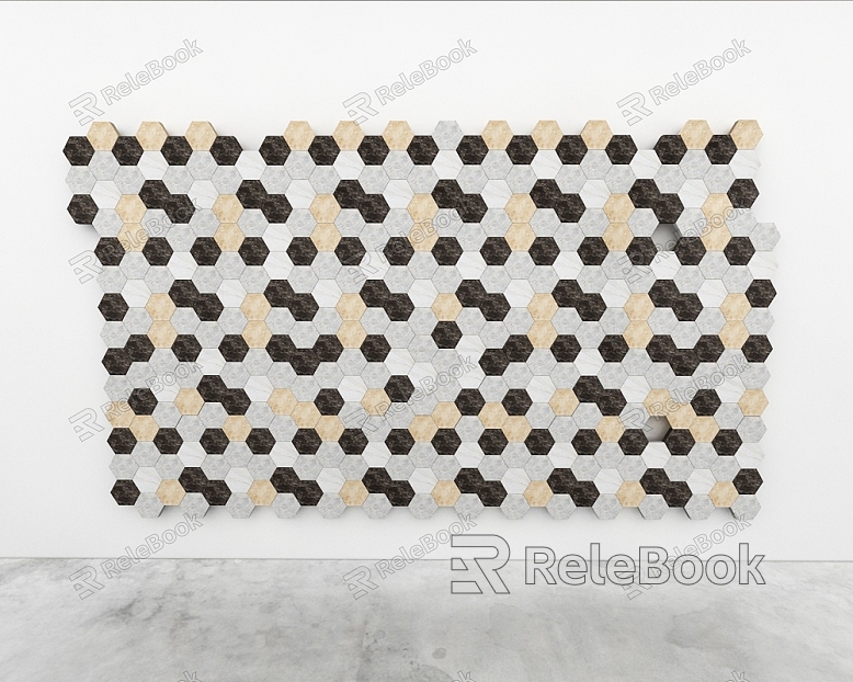 Hexagonal floor tile model