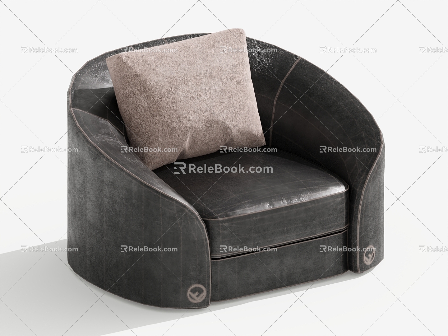 Single sofa single chair leisure chair 3d model