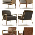 Stylish Modern Armchairs with Metal Frames and Comfortable Upholstery in Various Colors and Classic Designs