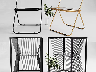 Modern Single Chair Designs With Metal Frame And Minimalist Home Decor Elements 3d model