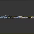 Detailed Terrain Model Showcasing Various Colored Regions Vegetation Water Areas And Cliffs