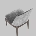 Dark Gray Velvet Leisure Chair With Modern Wooden Legs For Indoor Decor