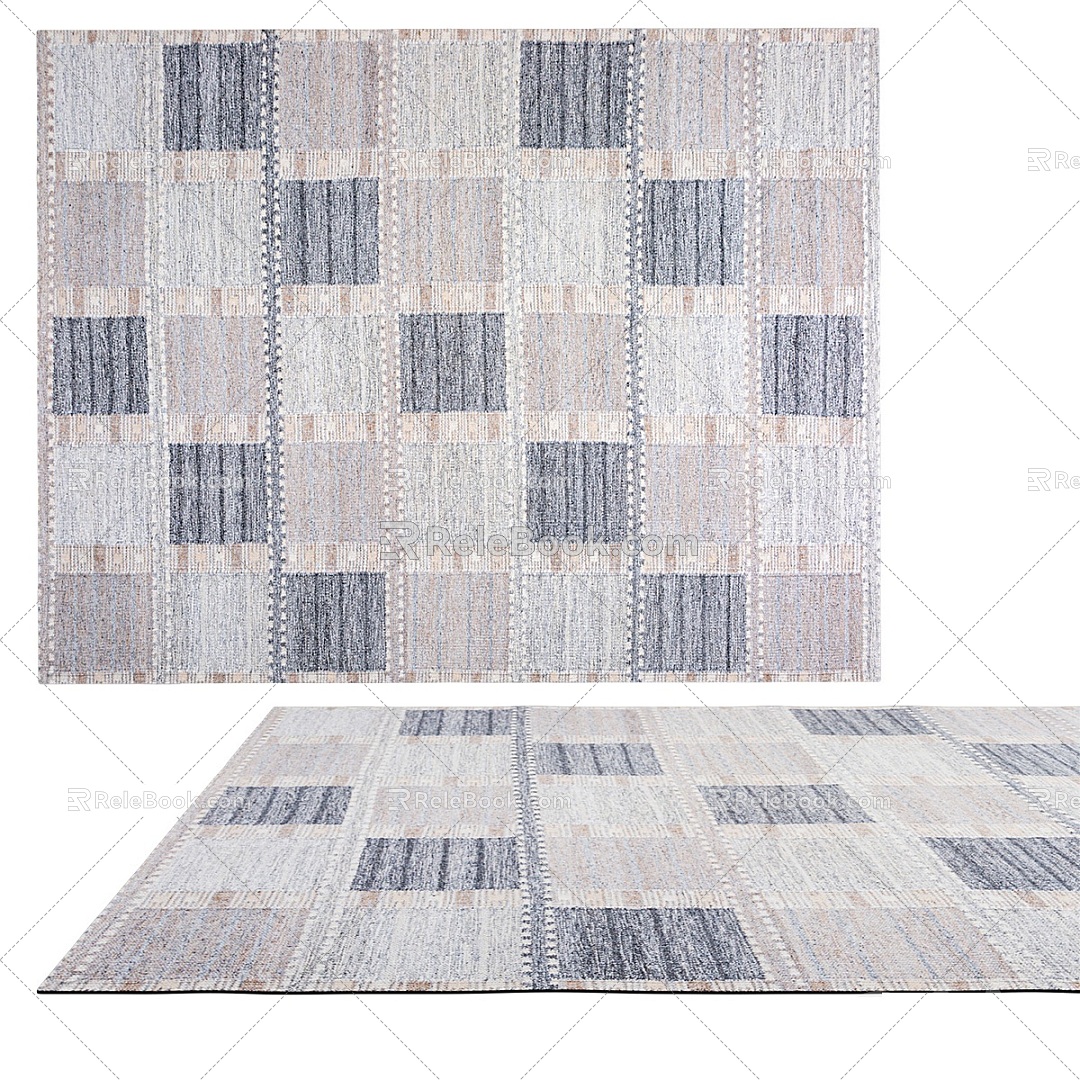 Modern Simple Carpet Carpet Simple Carpet Square Carpet 3d model