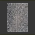 Ground With A Long Crack Rough Texture And Small Pebbles 3d model