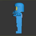 Blue Lego Astronaut In Blue Spacesuit With Pink Planet Graphic Yellow Face And Outstretched Hands