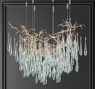 Light Luxury Crystal Chandelier 3d model