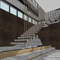 Modern Swimming Pool Interior With Loungers Green Plant Wall And Stairs