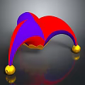 Vibrant Red Purple Jester Hat With Golden Bells Classic Design Accessory