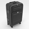 Durable Black Travel Suitcase With Hard Shell Zipper Pockets And Rolling Wheels