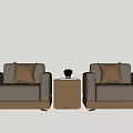 Modern Single Sofa 3d model