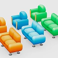Colorful Multi Seater Sofa With Modern Design And Various Colors Upholstery Options