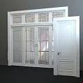 White Sliding Doors With Glass Panels For Modern Home Interior Design